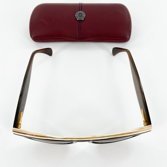 MORGENTHAL FREDERICS Stephanie REAL Buffalo Horn Cat Eye Sunglasses Brown Frames - Picture 3 of 15